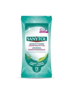 Sanytol niisutatud desinfitseerivad puhastuslapid / 72tk
