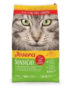 Josera_SensiCat_kassitoit_täiskasvanud_kassidele_11kg_1kg_free