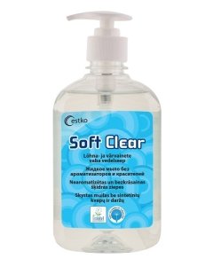 Vedelseep Soft Clear / 500ml / pumbaga / lõhnatu / värvitu