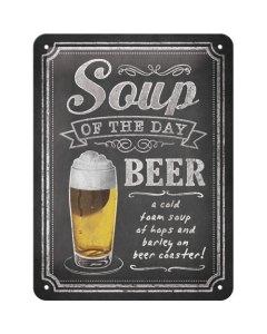 Metallplaat 15x20cm / Soup of the Day