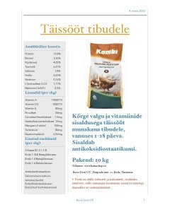 Tibusööt koktsidiostaatikumiga