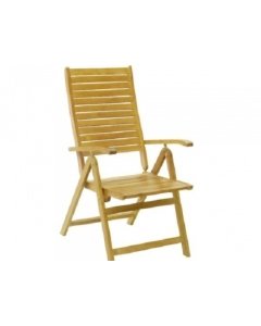 Puidust lamamistool 5-positsiooniga VERONA 56x72x107cm, akaatsia