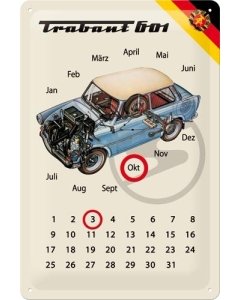 Metallplaat 20x30cm / Trabant 601 / KO