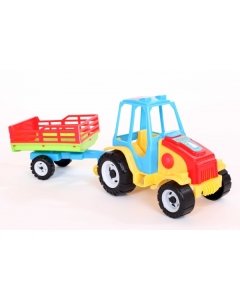 Traktor + võrega käru