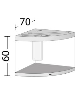 Akvaarium Trigon LED 190 L must