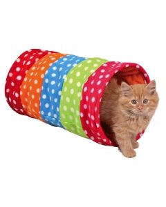 Mänguasi kassidele Mängutunnel, fliisist, ø 25 × 50 cm, mitmevärviline