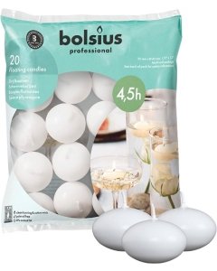 Valged ujuvküünlad / 20tk