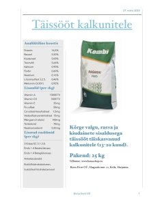 Täissööt kalkunitele lõpp-periood