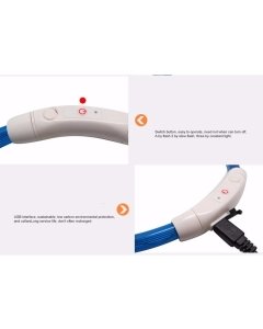Kaelarihm koerale LED-valgustusega USB laetav M / roheline