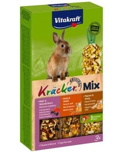 Vitakraft Kräcker Trio-Mix maiuspulgad küülikutele / 3tk
