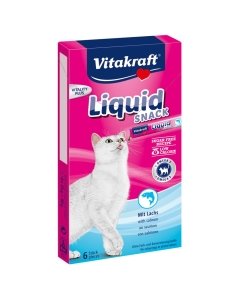 Vitakraft Liquid Snack with Salmon & Omega 3 vedel maius kassile / 6x15g