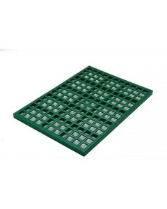 Alus puuripõhjade jaoks küülikutele ja lindudele 25x 36cm / roheline / plastmass