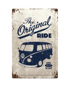 Metallplaat 40x60cm / VW Bulli The Original Ride