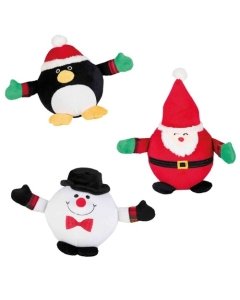 Mänguasi koertele Xmas Jõuluvanad/Pingviinid/Lumemehikesed, pluusist, 18 cm