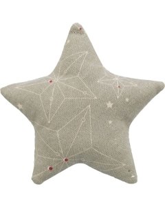 Mänguasi kassidele Xmas puuvillane täheke, kassinõges, 10 cm, beez/looduslik