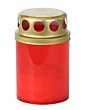 Могильная свеча с крышкой Bolsius / 130x65 mm / красная