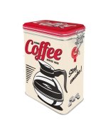 Säilituspurk sulguriga / Strong coffee served here