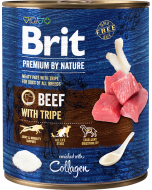 Brit Premium by Nature konserv Beef with Tripes koertele 800g
