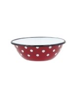 Emailkauss punane / valge täpp / 600ml