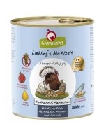 Liebling´s Mahlzeit teraviljavaba konservtoit kutsikale kalkuni- ja jäneselihaga (65%) kartuli, pastinaagi ja lõheõliga  / 800g