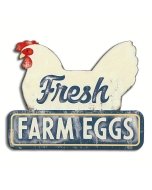 Puidust riputatav silt Fresh farm Eggs / 20x30cm