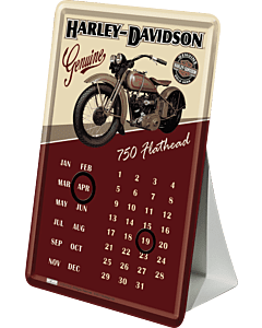 Postkaart - kalender metallist 10x14,5cm / Harley-Davidson