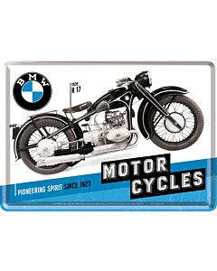 Postkaart metallist 10x14.5cm / BMW Motorcycles