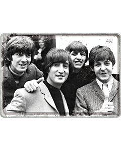 Металлическая открытка / 10х14 см / The Beatles