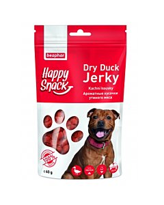 Beaphar Dry Duck Jerky / Ароматные кусочки утиного мяса Happy Snack для собак, 60 г