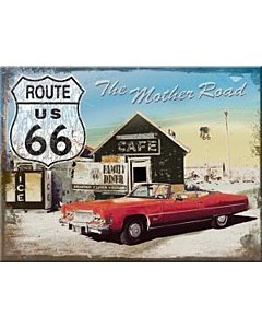 Magnet 6x8cm / Route 66 Punane Auto