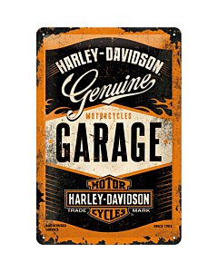 Metallplaat 20x30cm / Harley-Davidson Garage / KO