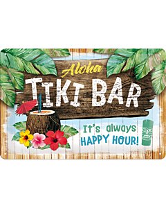 Металлический декоративный постер / Tiki Bar / 20x30см