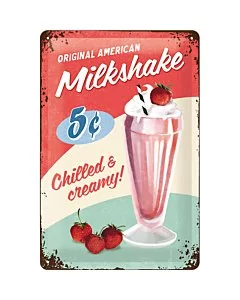 Metallplaat 20x30cm / Original American Milkshake