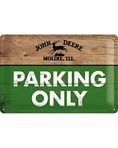 Metallplaat 20x30 / John Deere Parking Only / KO