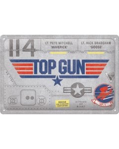 Metallplaat 20x30cm / Top Gun - Aircraft Metal