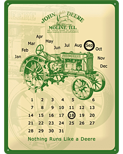 Металлический календарь / John Deere / 30x40см