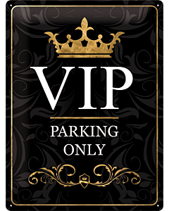 Metallplaat 30x40cm / VIP Parking Only