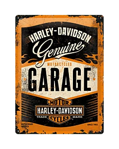 Metallplaat 30x40cm / Harley-Davidson Garage