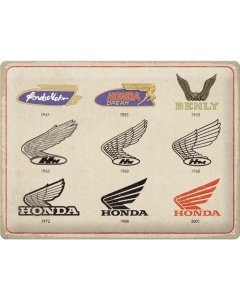 Metallplaat 30x40cm / Honda MC - Logo Evolution