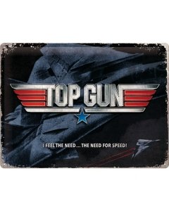 Metallplaat 30x40cm / Top Gun - The Need for Speed