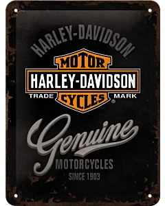 Металлический декоративный постер / Harley-Davidson Motorcycles / 15x20см