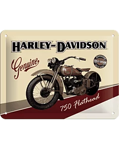 Metallplaat 15x20cm / Harley-Davidson 750 Flathead