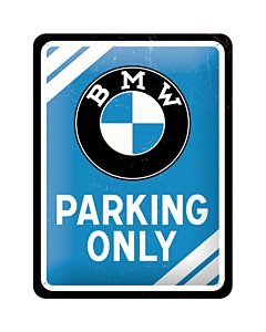 Metallplaat 15x20cm / BMW Parking only