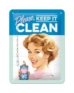 Металлический декоративный постер / Please, keep it clean