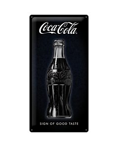 Metallplaat 25x50cm / Coca-Cola Sign of good taste