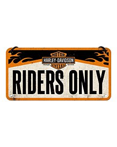 Metallplaat 10x20 cm / Harley-Davidson Riders Only