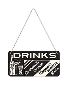 Металлический декоративный постер / Drinks / 10x20 см