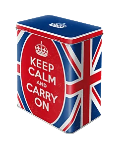 Metallpurk L / Keep Calm and Carry On