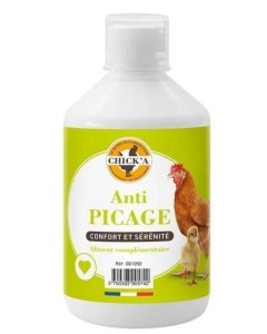 Nokkimisvastane täiendsööt CHICK´A Anti-PICAGE pakub vajalikke elemente lindude agressiivsuse vähendamiseks ja stressitaseme alandamiseks, seega aidates kaasa kodulindude teineteise nokkimise vähendamisele. 