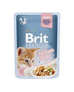 Brit Premium Chicken Fillets in Gravy märgtoit steriliseeritud kassidele kanafilee kastmes 85g